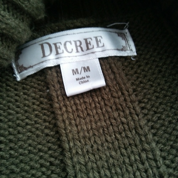 Decree olive green cardigan size medium - Picture 6 of 7